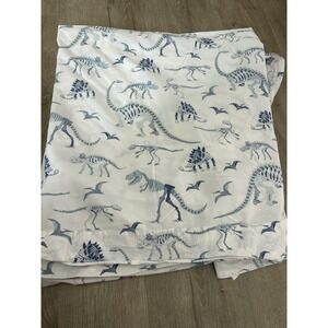 Pottery Barn Kids Dinosaur Twin Flat Sheet only Organic Cotton Dino Bones